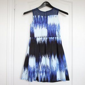 COPY - Pippa & Julie blue abstract scuba dress size 12